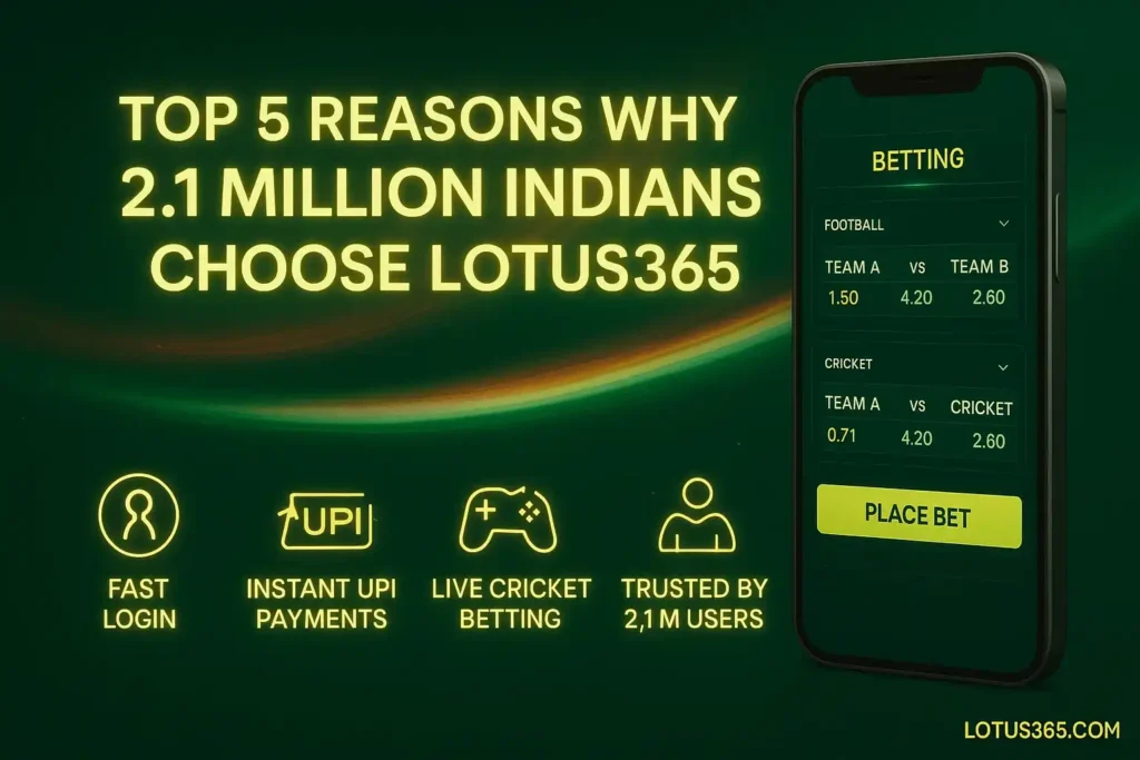 Top 5 Reasons Why 2.1 Million Indians Choose Lotus365