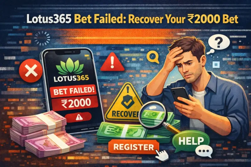Lotus365 bet failed issue